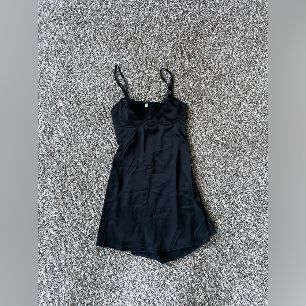 Black lace accents Slip Baby Doll Lingerie